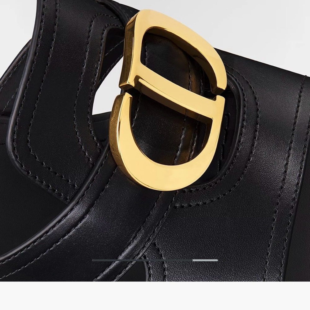 Dior Black Sandals with Gold Accents - Picture 5 of 15